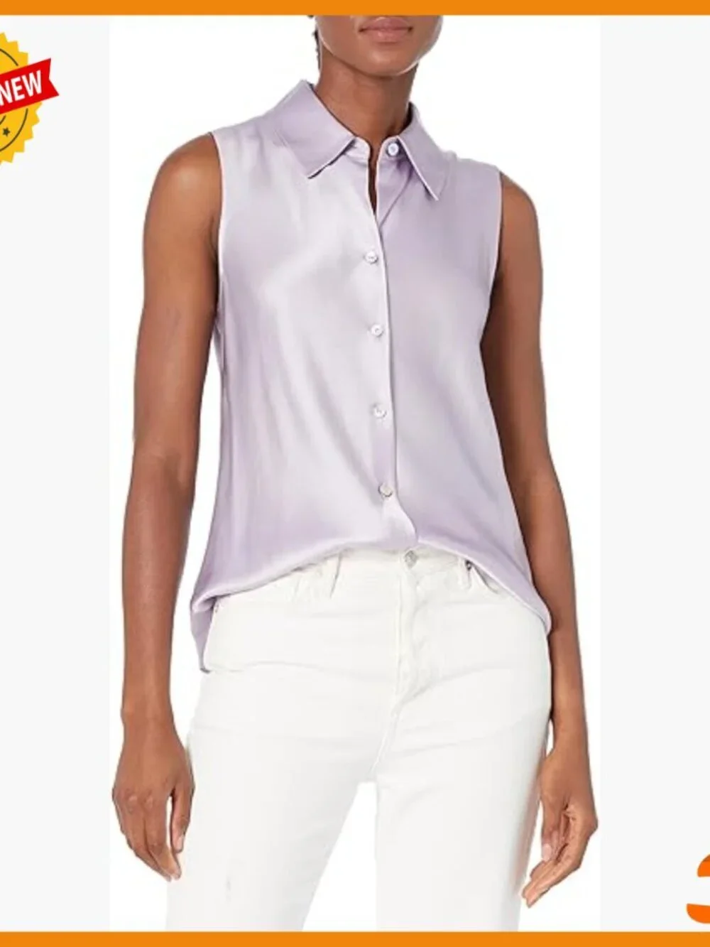 Sleeveless Bias Shirt, Size S, Model Fit, Swim Cover Up